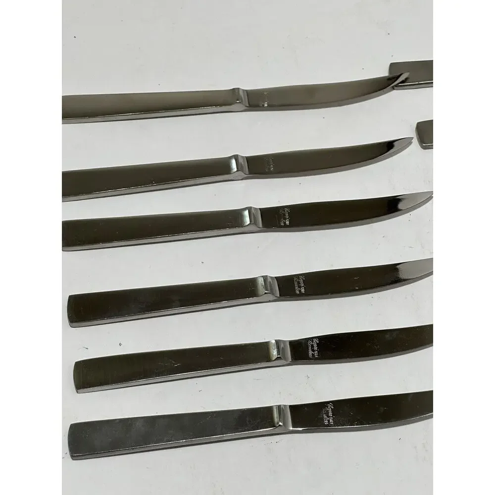 Lot‎ of 6 Pieces Capri Stainless Italy Flatware Knife Pointy Steak MCM Vintage